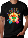 Lets Fiesta T-Shirt - Fun Cactus Design