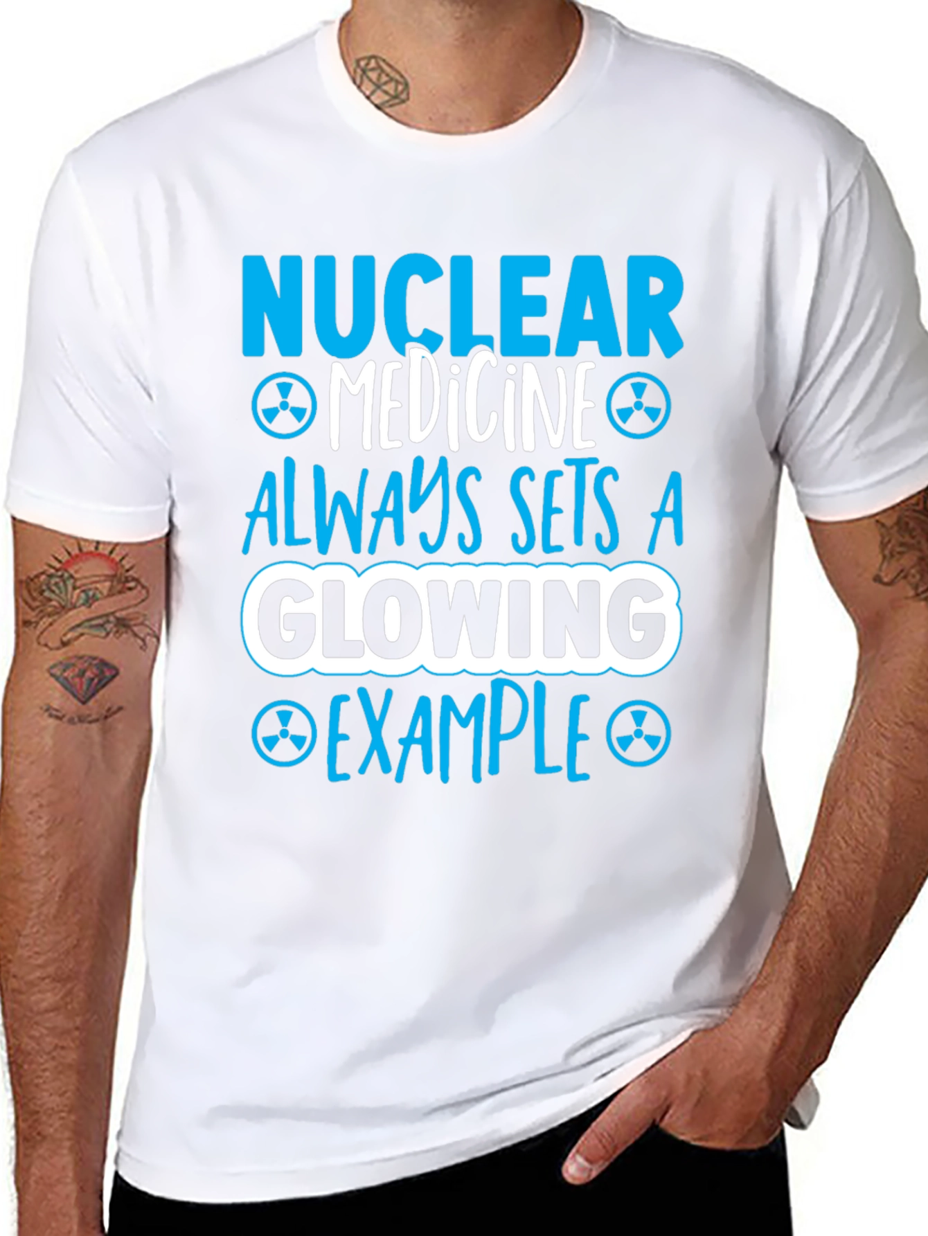 Nuclear Medicine Glowing Example Graphic T-Shirt