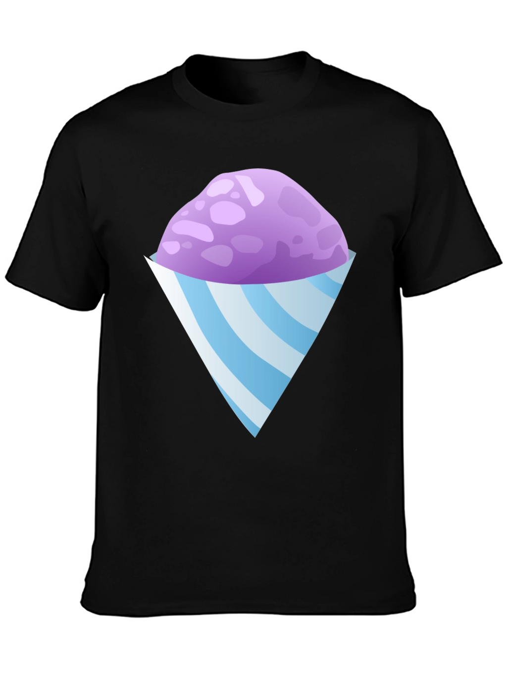 Snow Cone Graphic Tee - Black Cotton T-Shirt