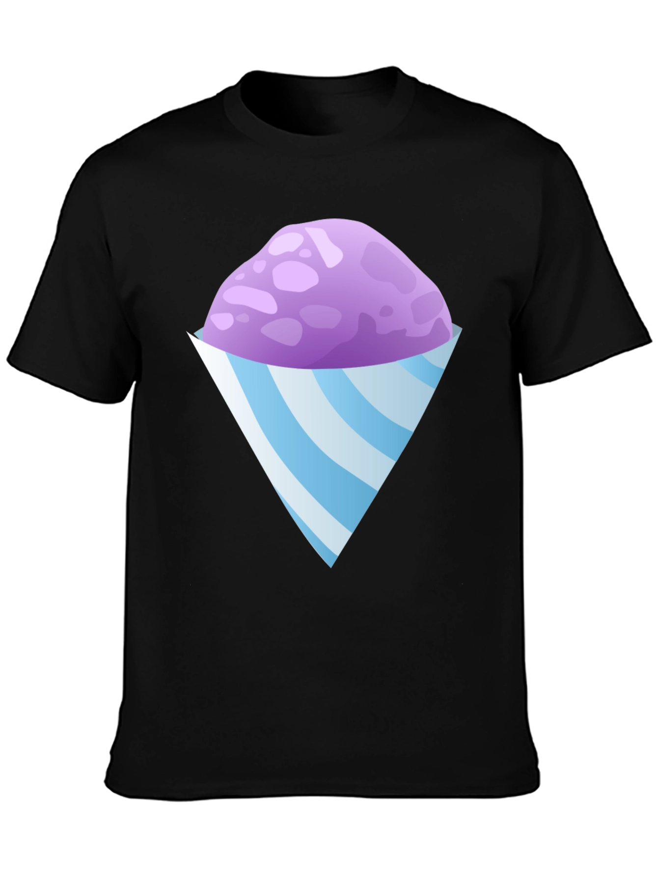 Snow Cone Graphic Tee - Black Cotton T-Shirt