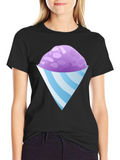 Snow Cone Graphic Tee - Black Cotton T-Shirt