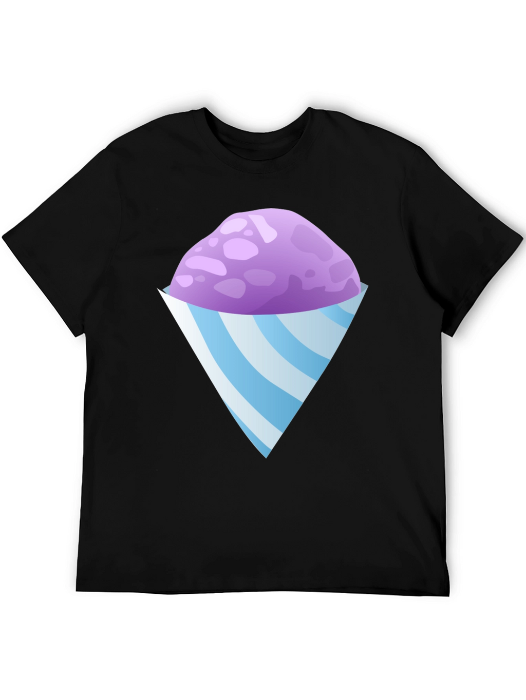 Snow Cone Graphic Tee - Black Cotton T-Shirt