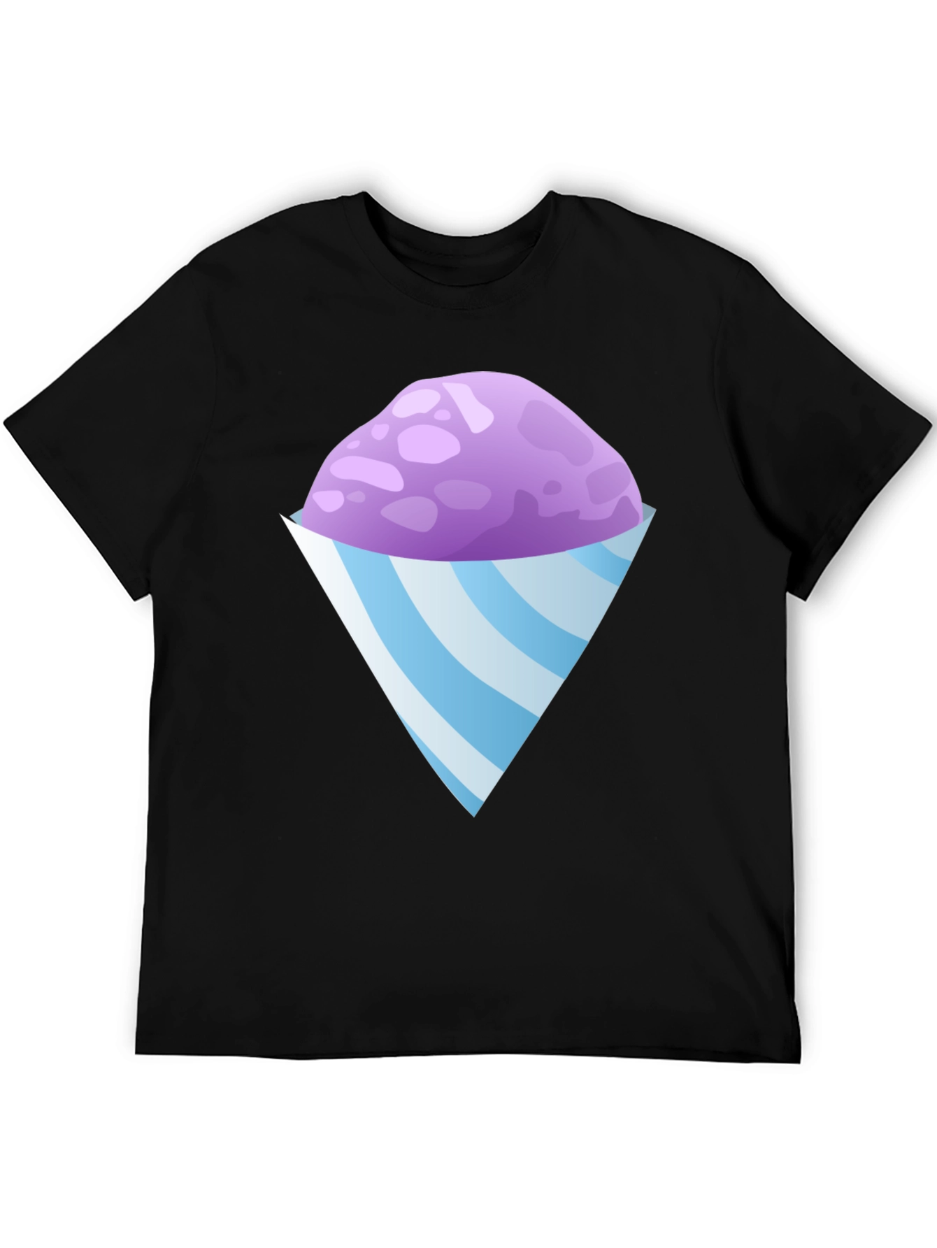 Snow Cone Graphic Tee - Black Cotton T-Shirt