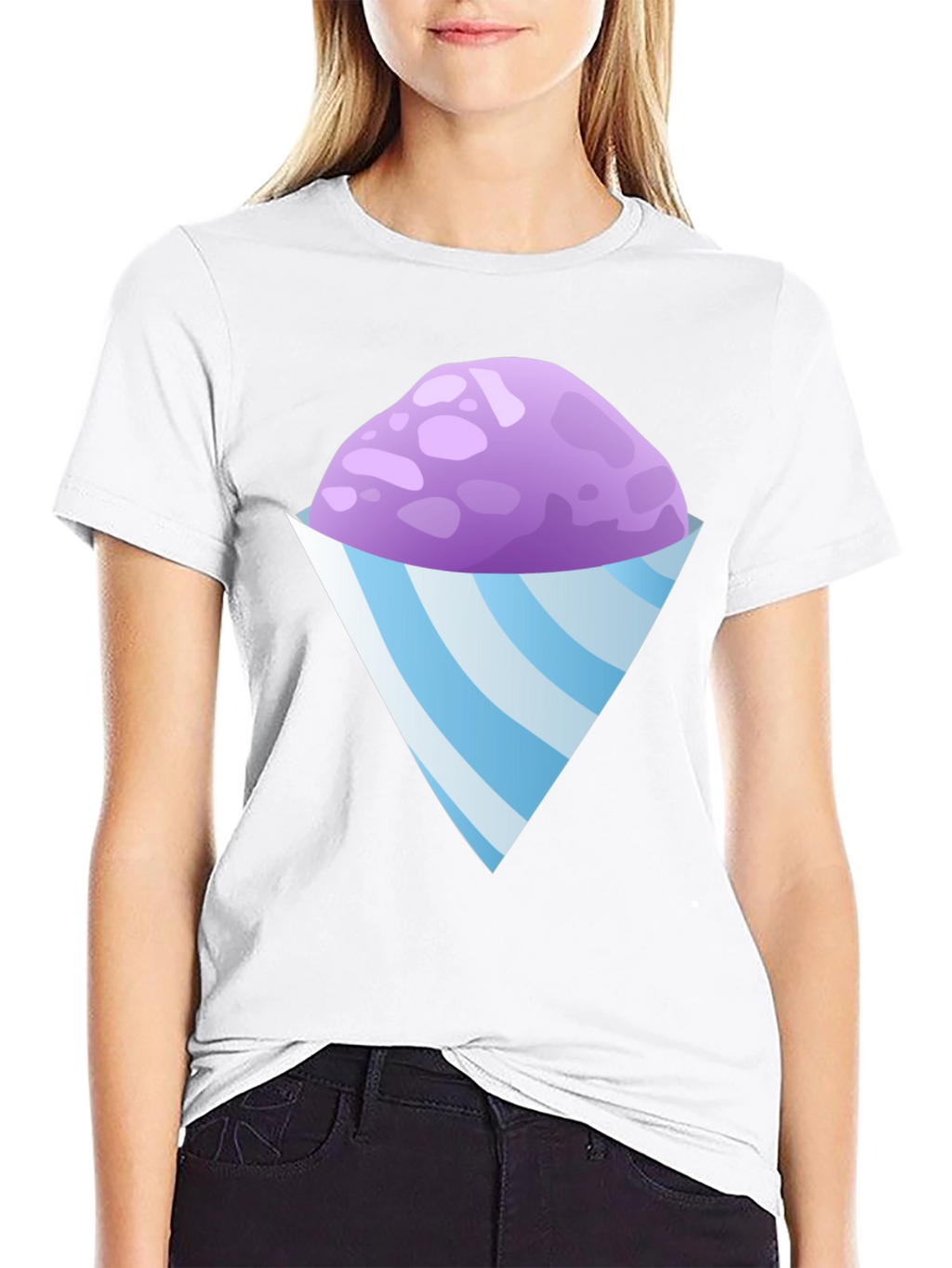 Snow Cone Graphic Tee - Black Cotton T-Shirt