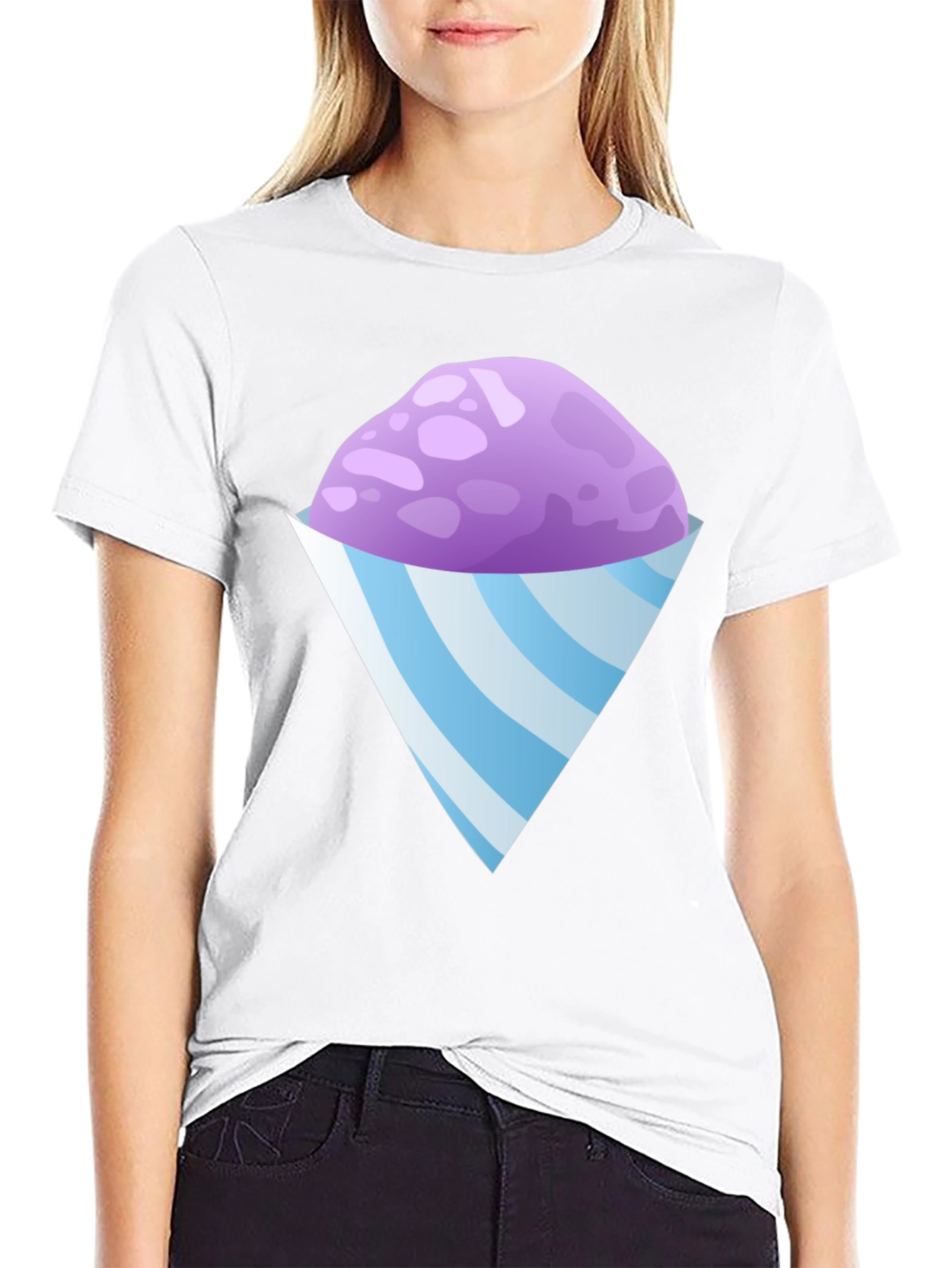Snow Cone Graphic Tee - Black Cotton T-Shirt