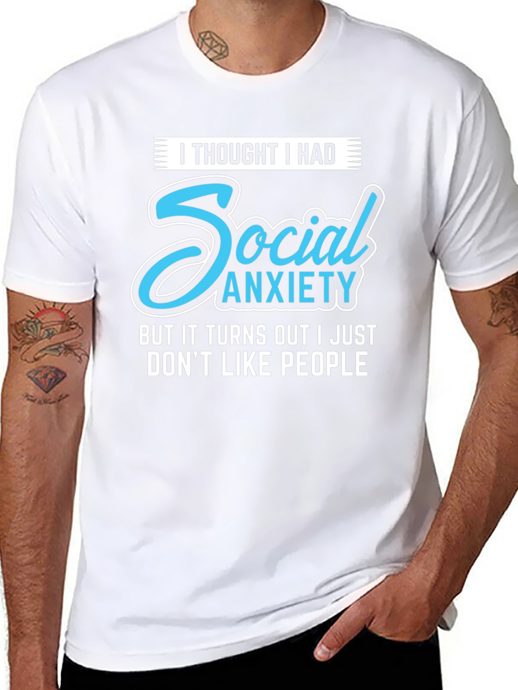 Social Anxiety Slogan Graphic Tee