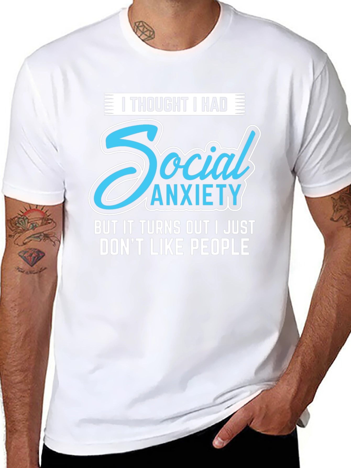 Social Anxiety Slogan Graphic Tee