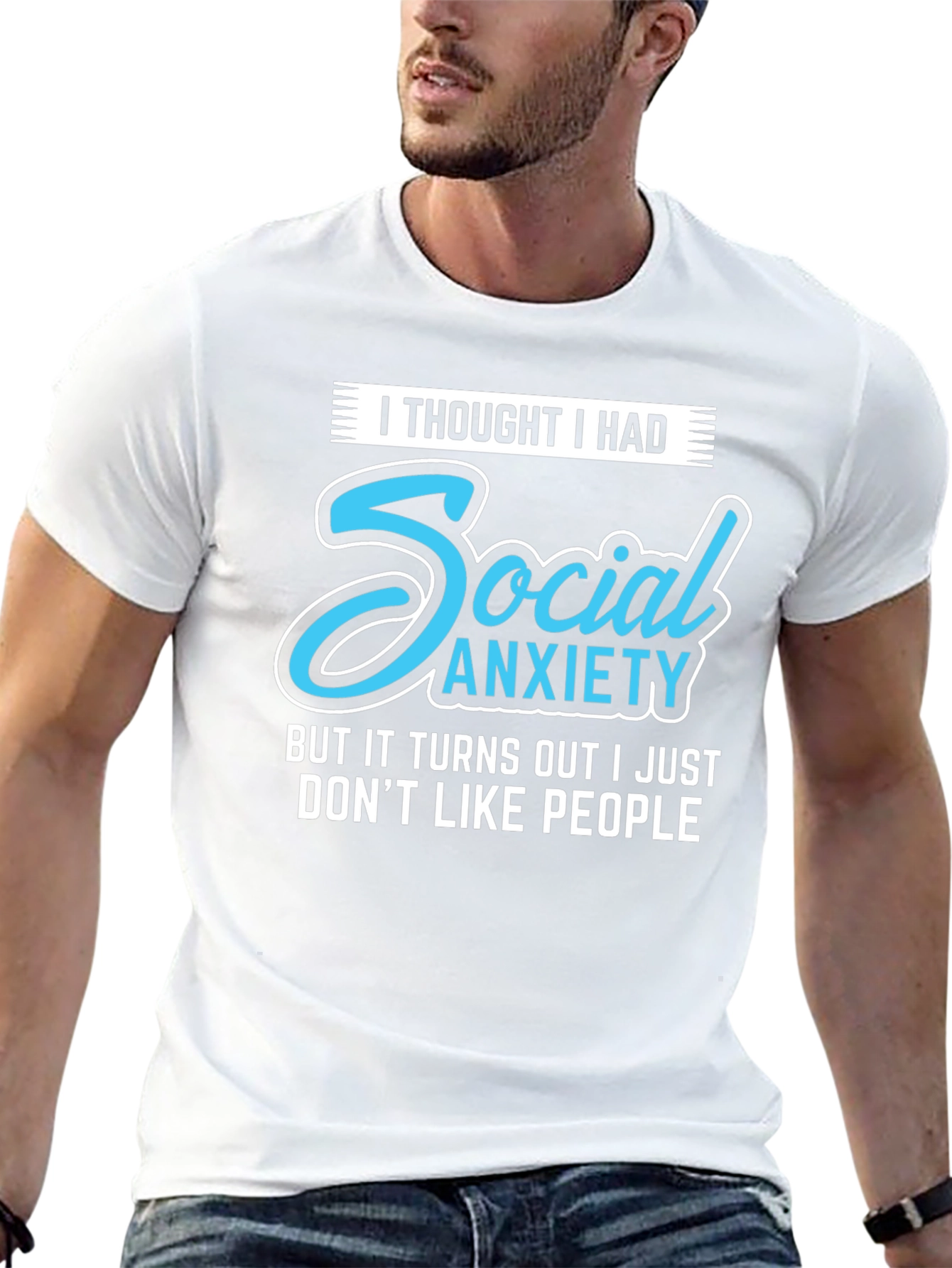 Social Anxiety Slogan Graphic Tee