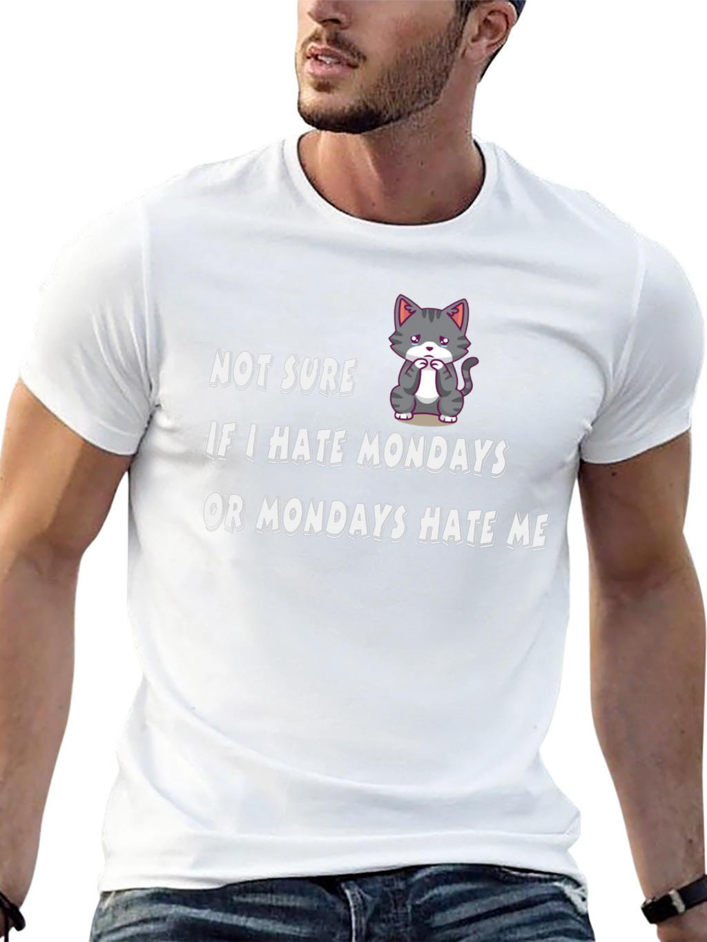 Funny Monday Hater Graphic T-Shirt