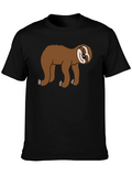 Sloth Graphic Tee - Black Casual Comfort