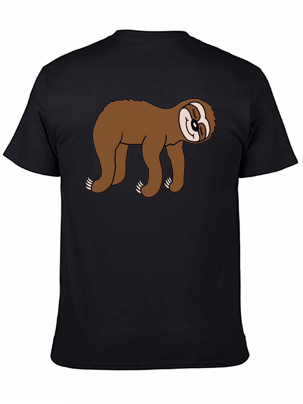 Sloth Graphic Tee - Black Casual Comfort