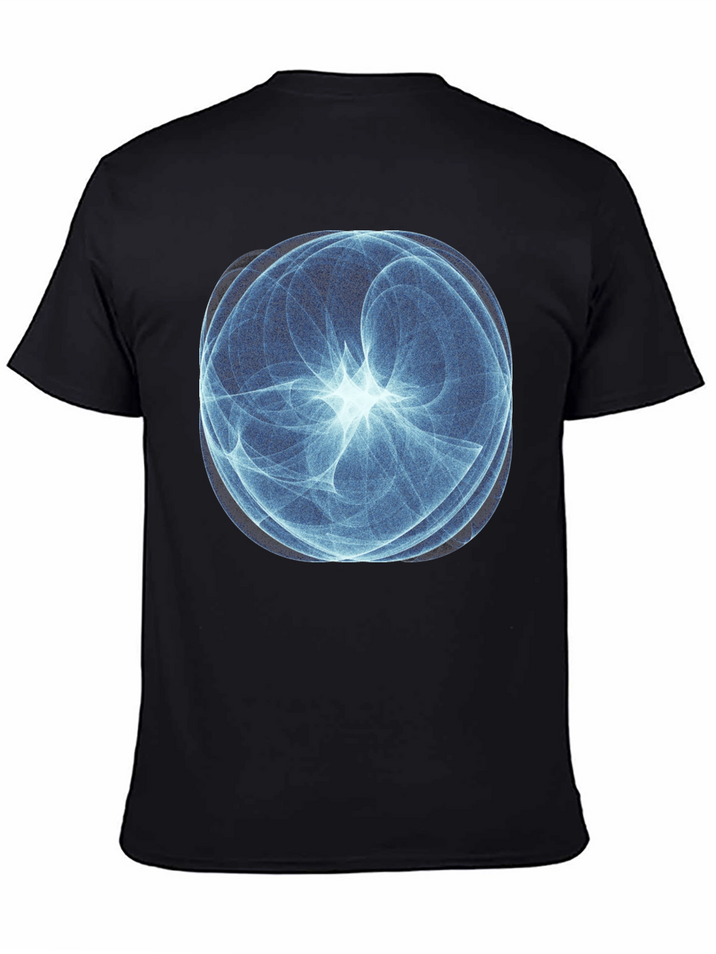 Abstract Blue Sphere Graphic T-Shirt