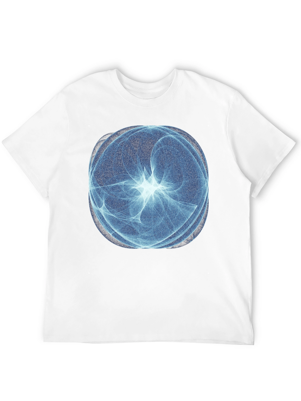 Abstract Blue Sphere Graphic T-Shirt