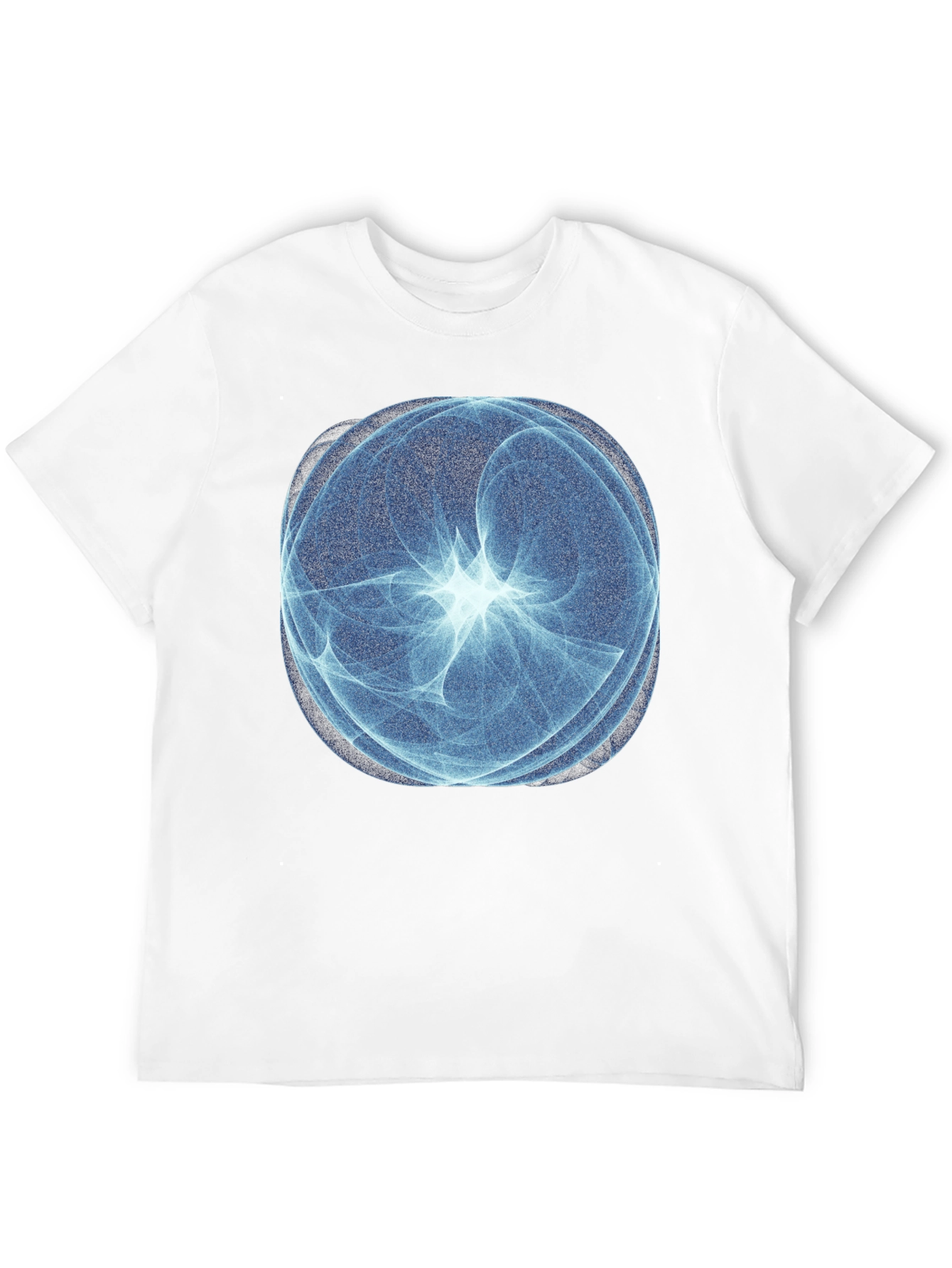 Abstract Blue Sphere Graphic T-Shirt