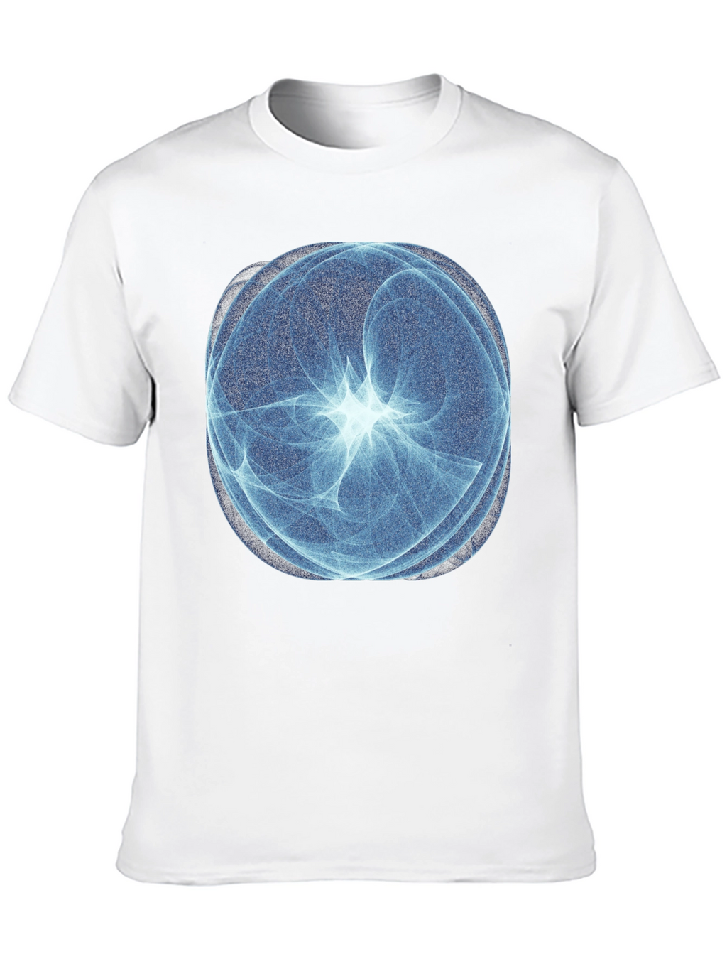 Abstract Blue Sphere Graphic T-Shirt