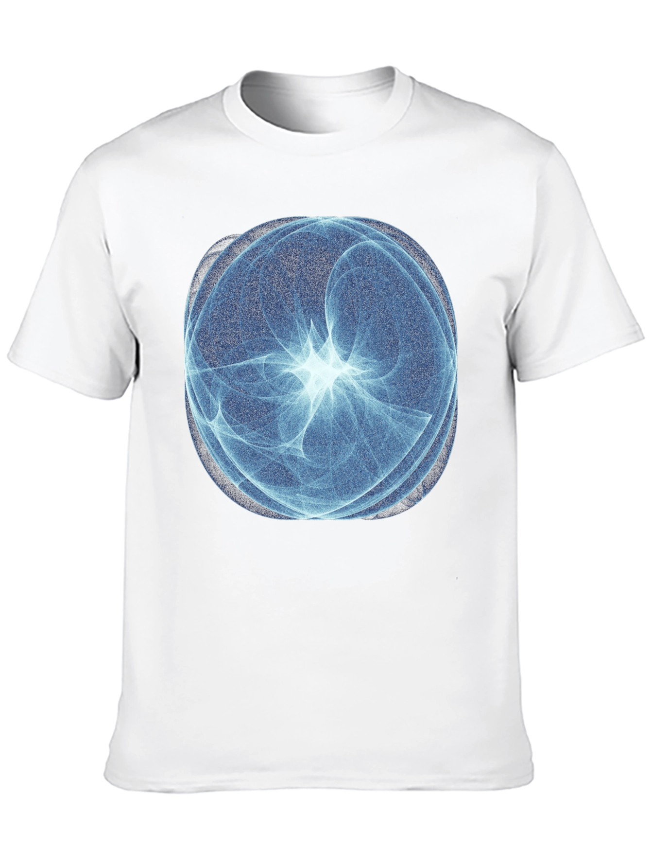 Abstract Blue Sphere Graphic T-Shirt