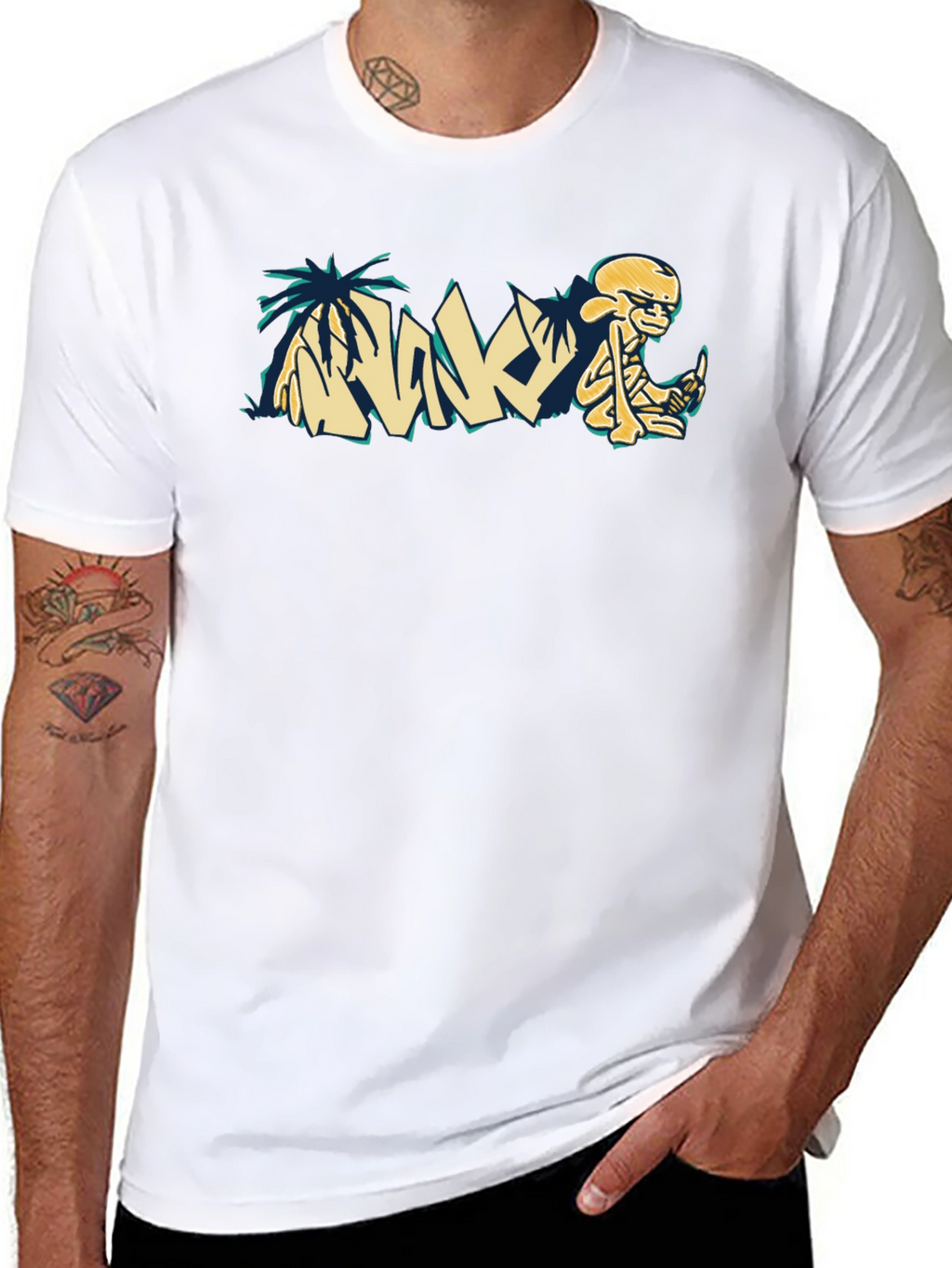 Relaxed Skeleton Graphic Tee - Cool Casual Style