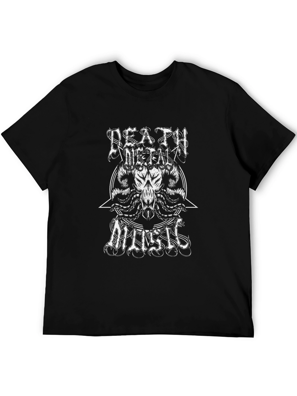 Death Metal Music Graphic Tee - Black Cotton Shirt