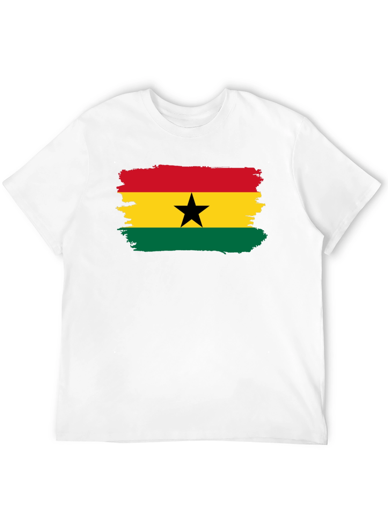 Ghana Flag T-Shirt - Black Cotton Tee