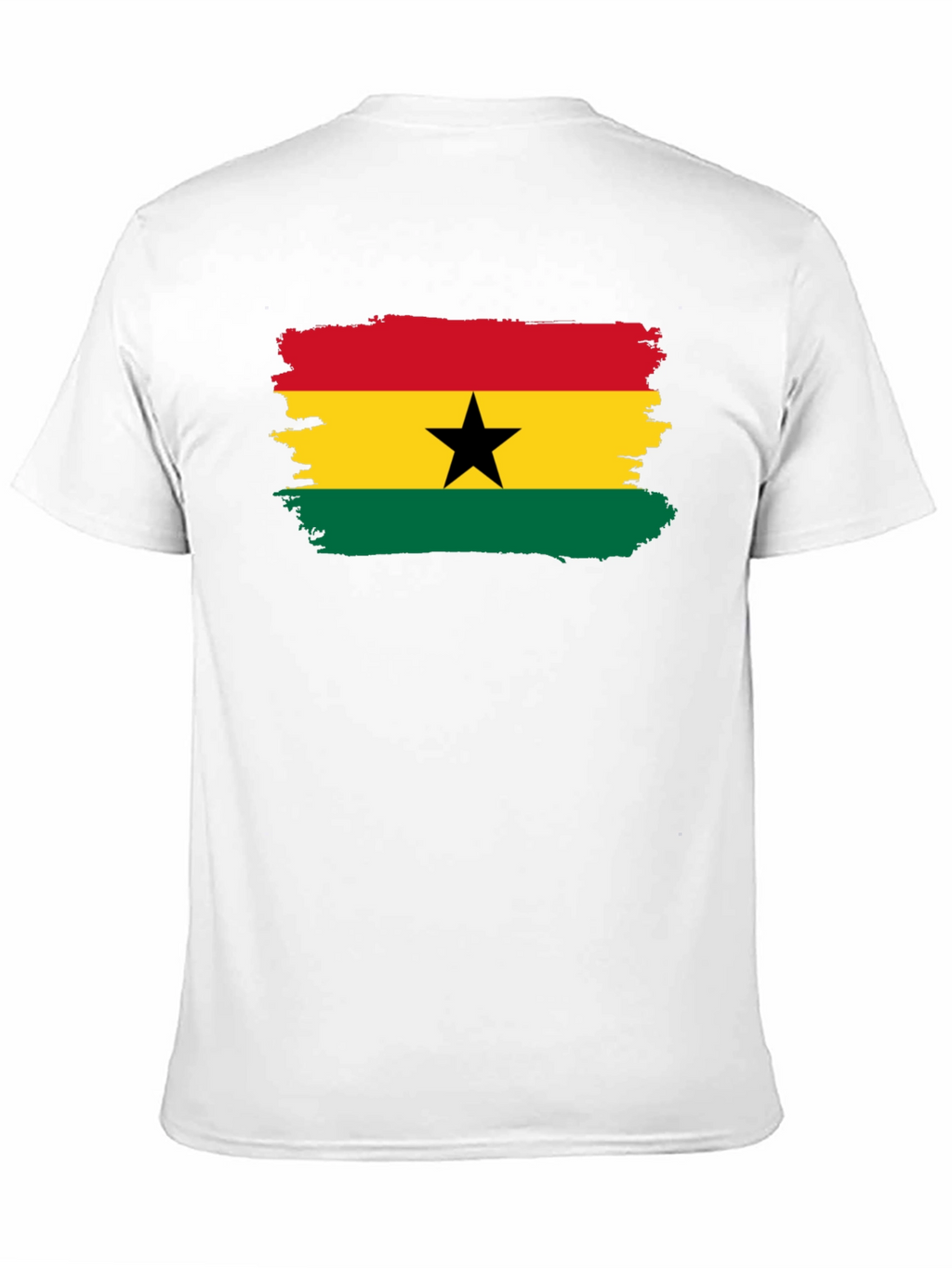 Ghana Flag T-Shirt - Black Cotton Tee