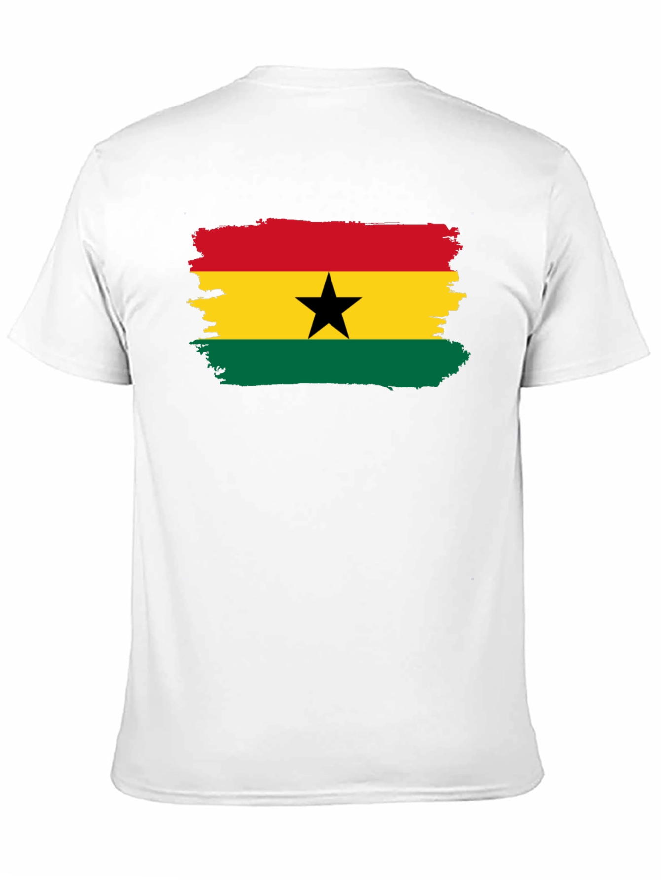 Ghana Flag T-Shirt - Black Cotton Tee