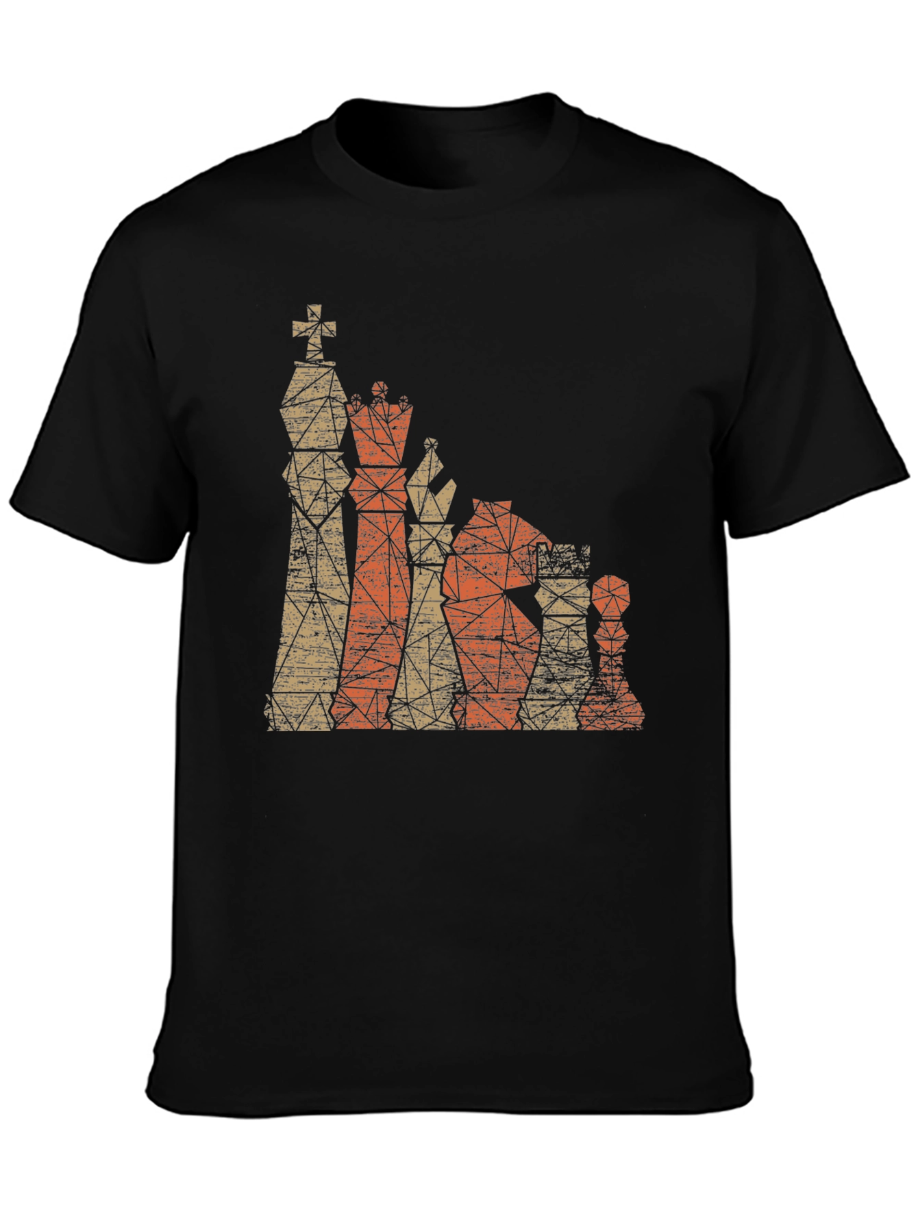 Geometric Chess Piece Graphic T-Shirt