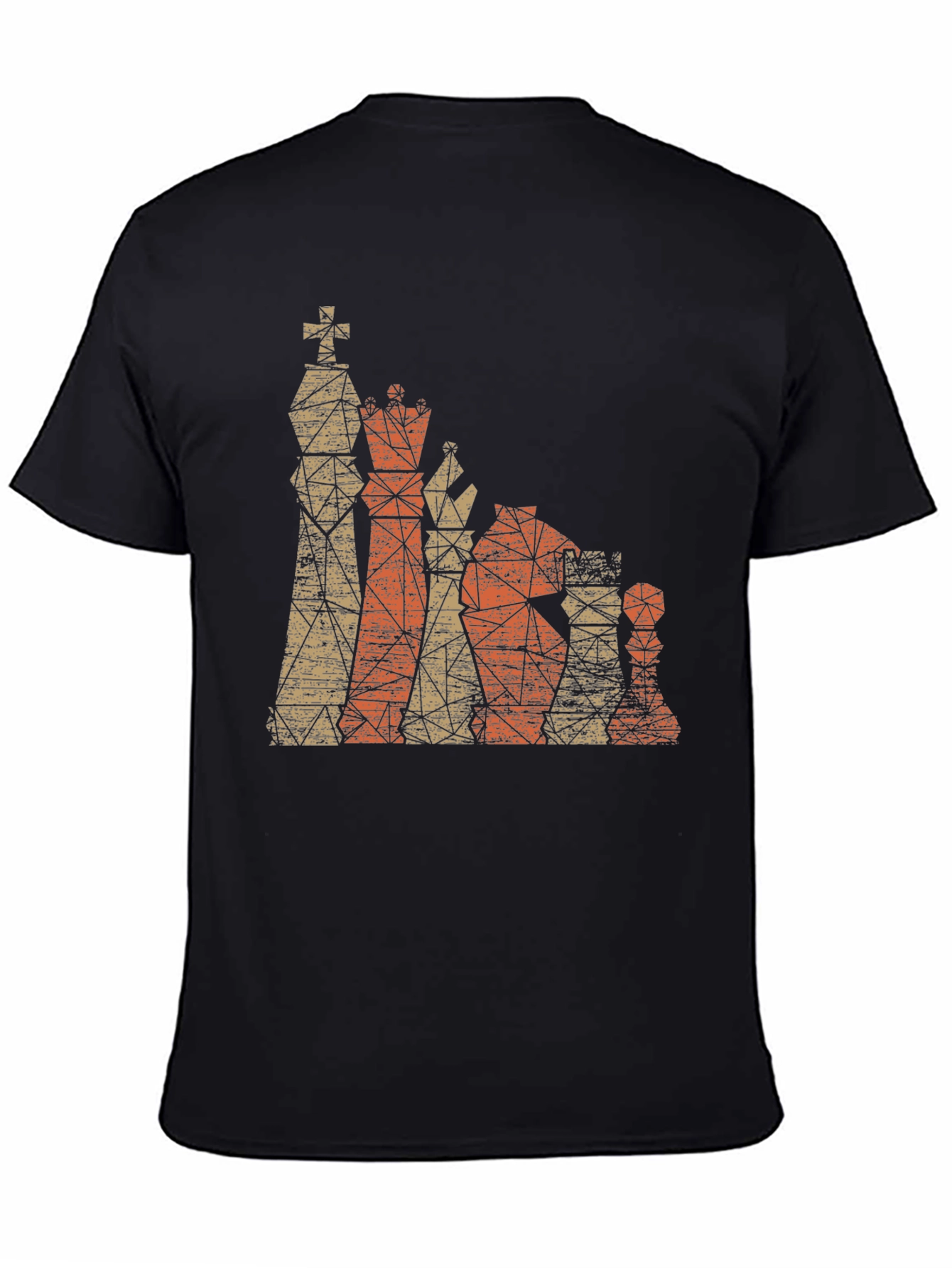 Geometric Chess Piece Graphic T-Shirt
