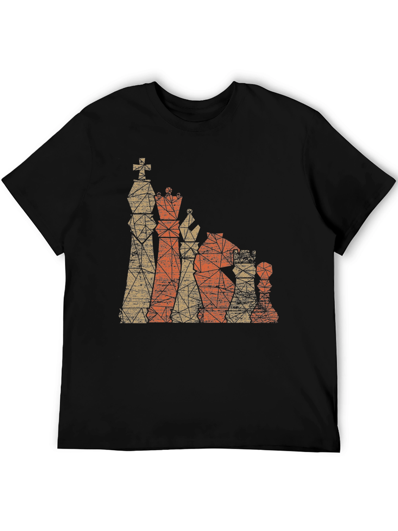 Geometric Chess Piece Graphic T-Shirt