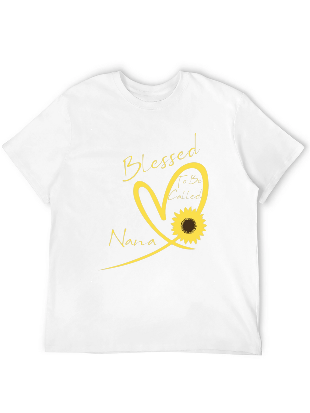 Blessed Nana T-Shirt - Sunflower Heart Design