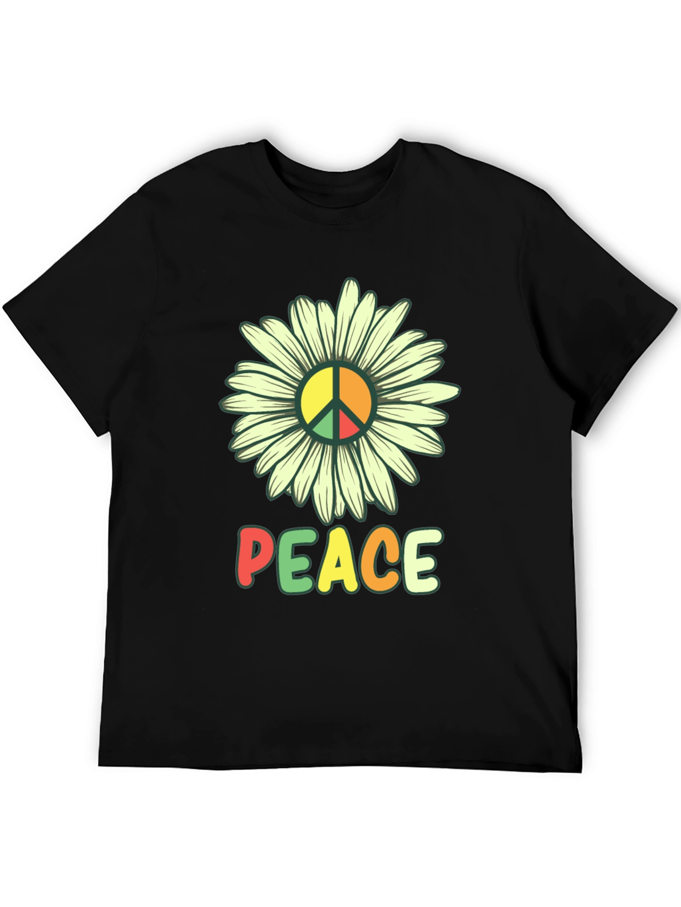 Peace Daisy Graphic T-Shirt - Hippie Style