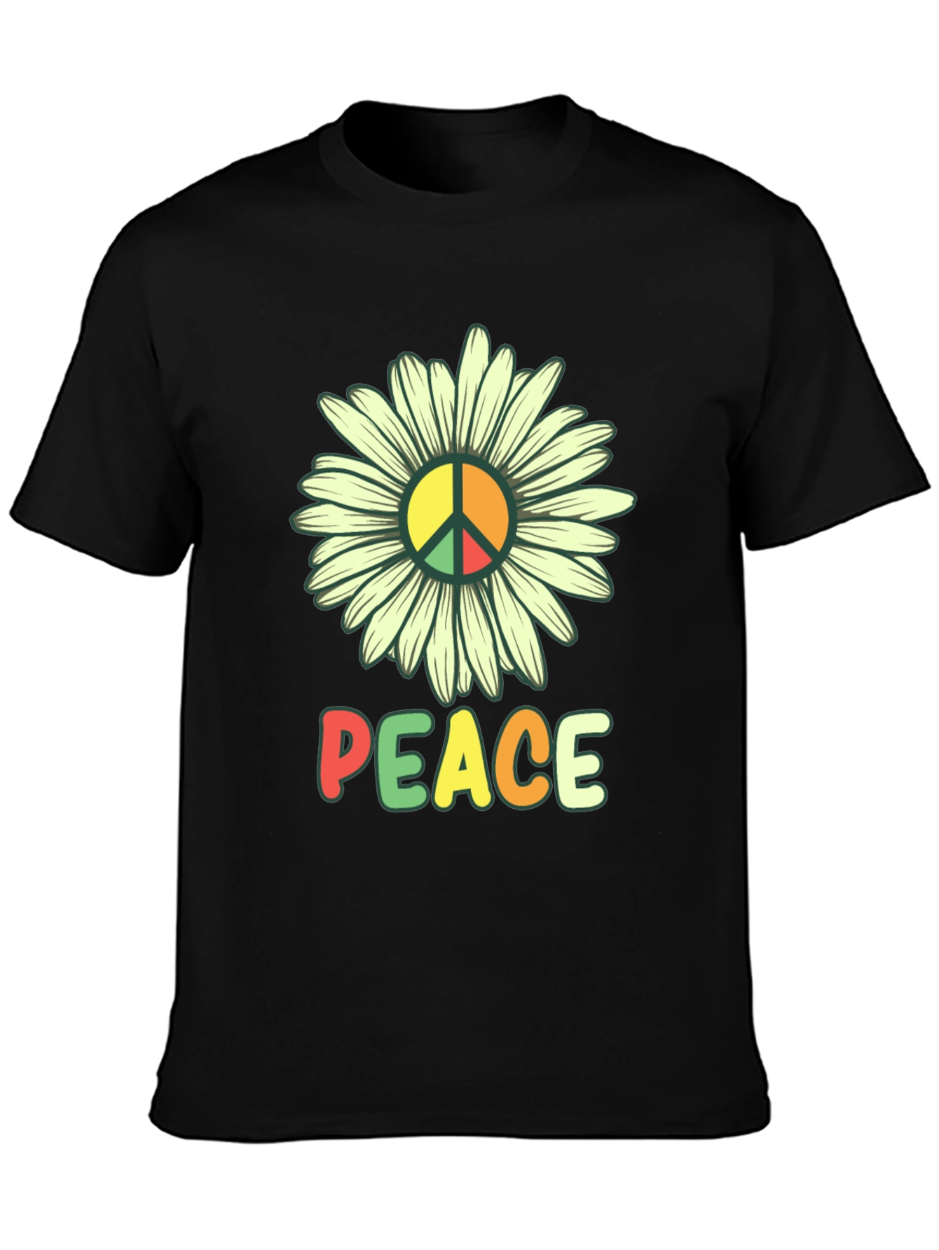 Peace Daisy Graphic T-Shirt - Hippie Style