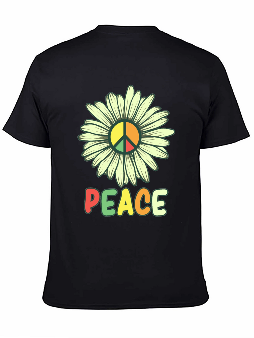 Peace Daisy Graphic T-Shirt - Hippie Style