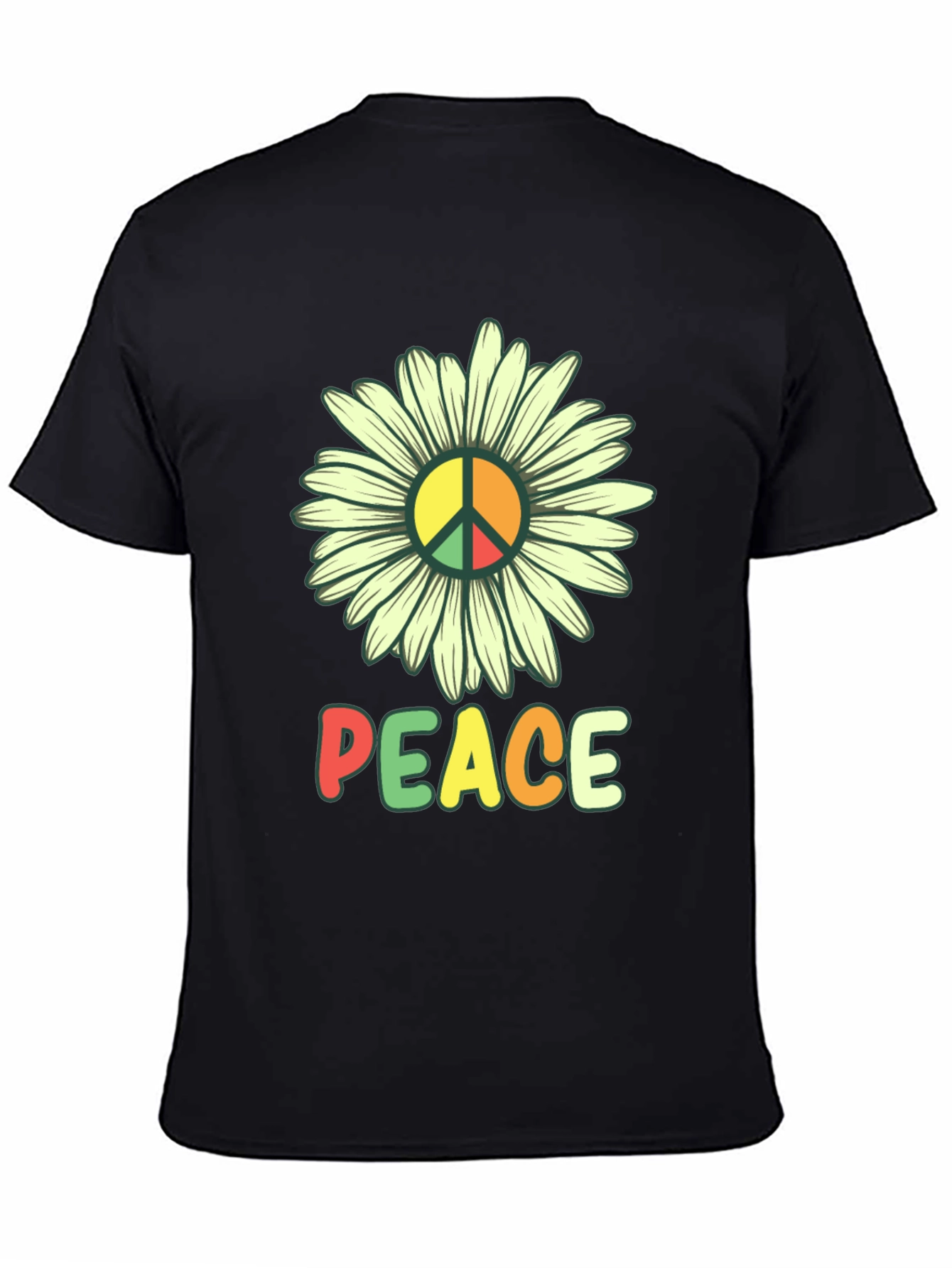 Peace Daisy Graphic T-Shirt - Hippie Style