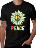 Peace Daisy Graphic T-Shirt - Hippie Style