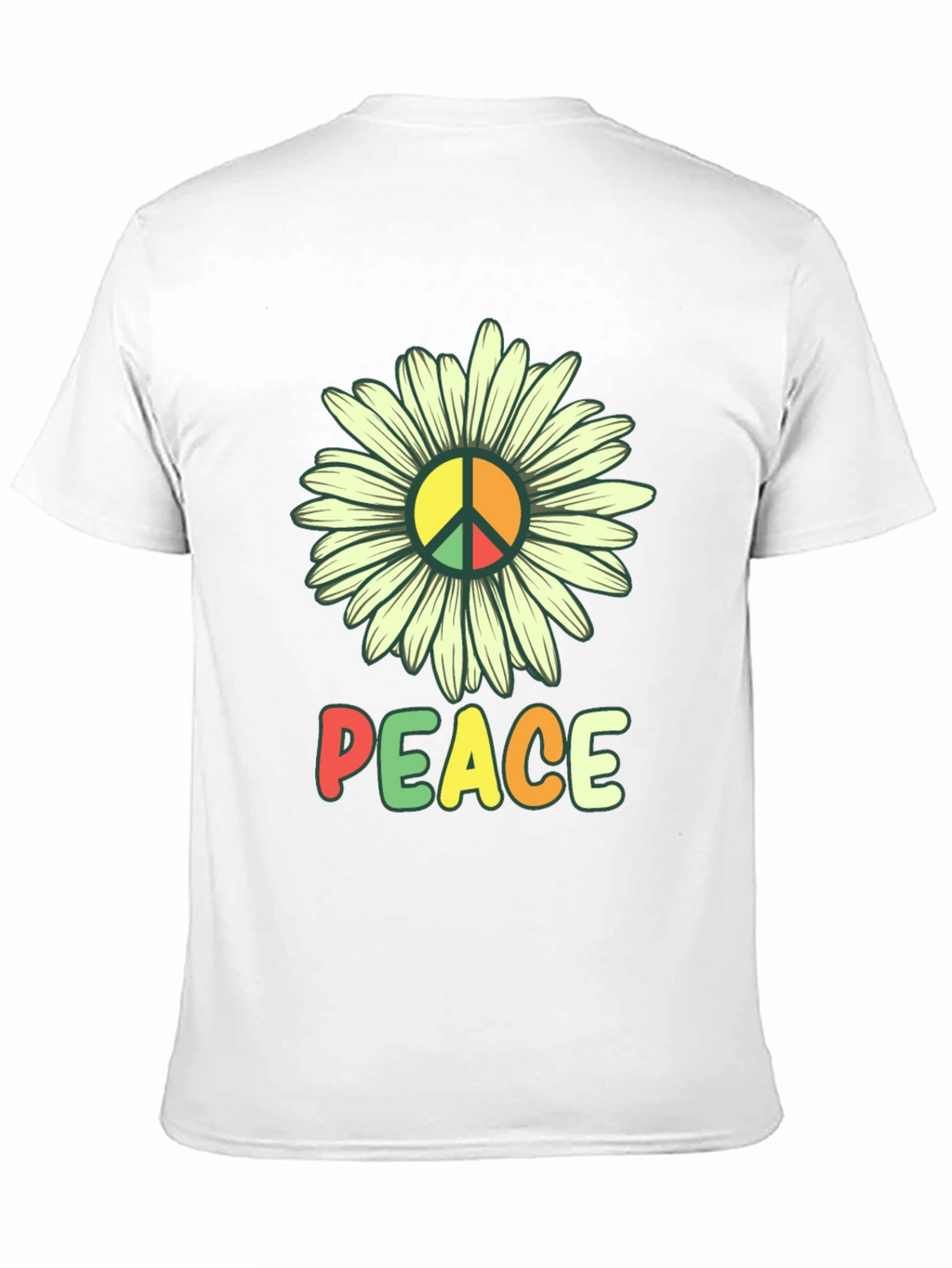 Peace Daisy Graphic T-Shirt - Hippie Style