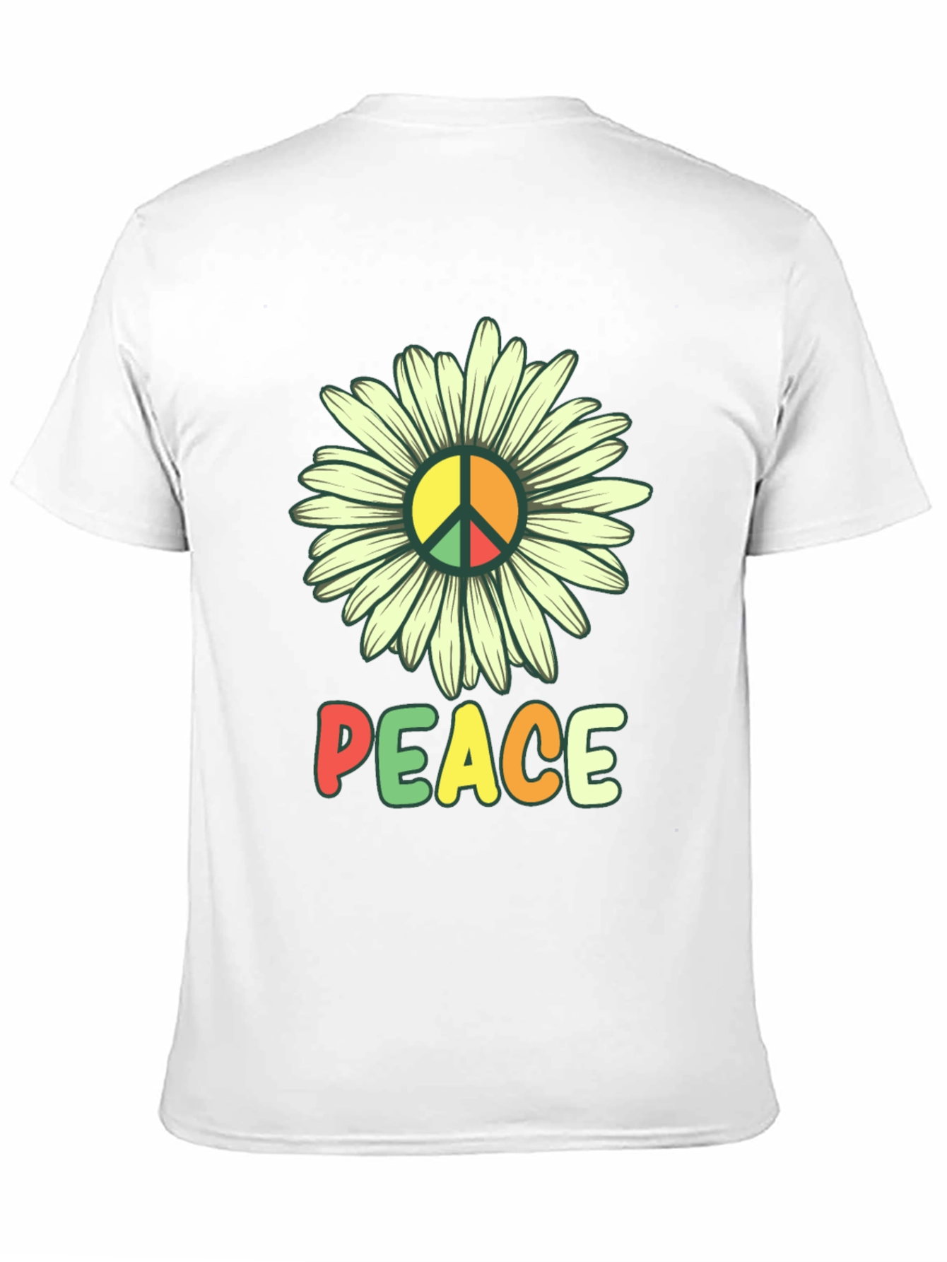 Peace Daisy Graphic T-Shirt - Hippie Style