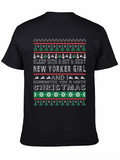 New Yorker Girl Christmas Novelty T-Shirt