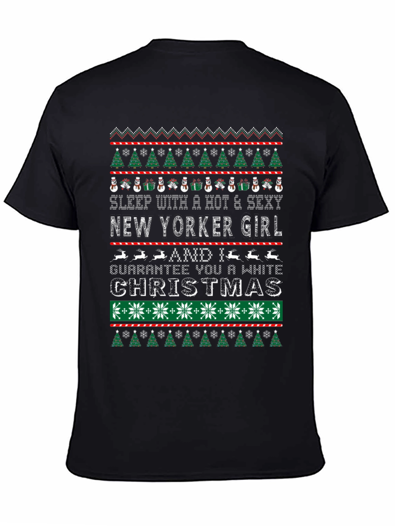 New Yorker Girl Christmas Novelty T-Shirt