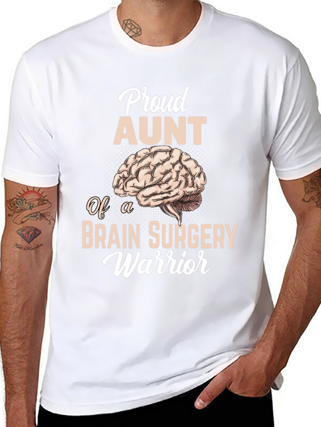 Proud Aunt Brain Surgery Warrior T-Shirt