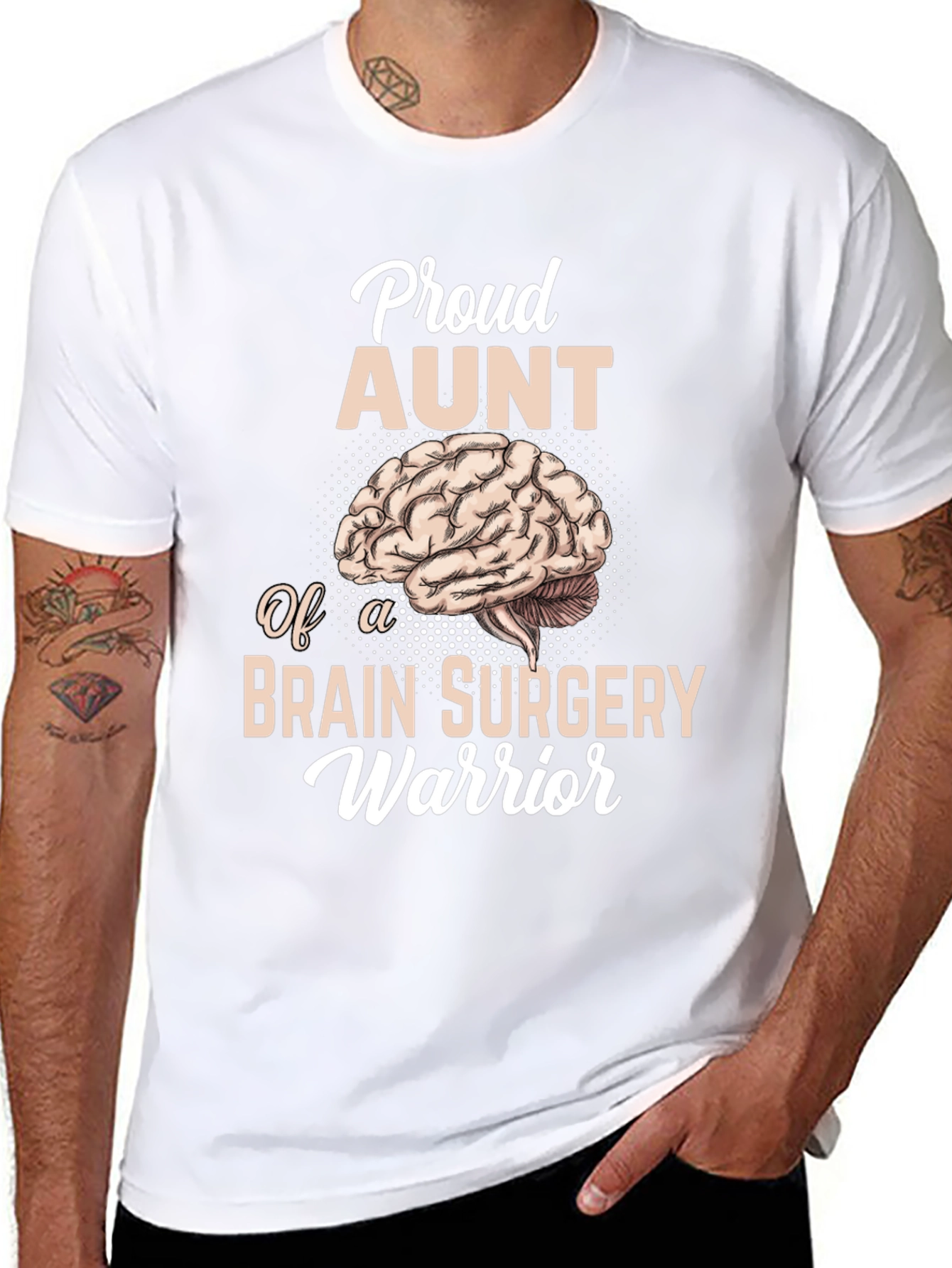 Proud Aunt Brain Surgery Warrior T-Shirt
