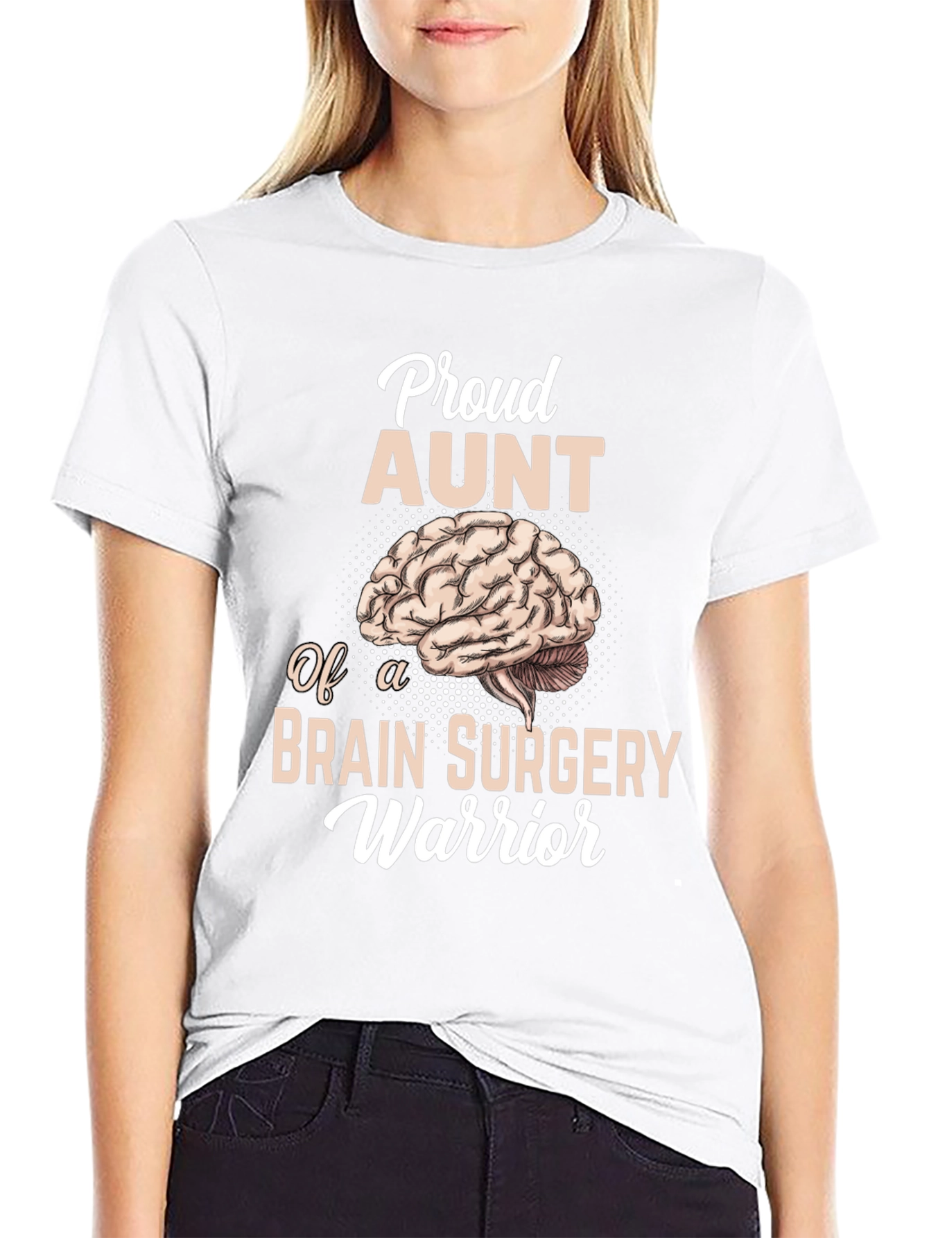 Proud Aunt Brain Surgery Warrior T-Shirt