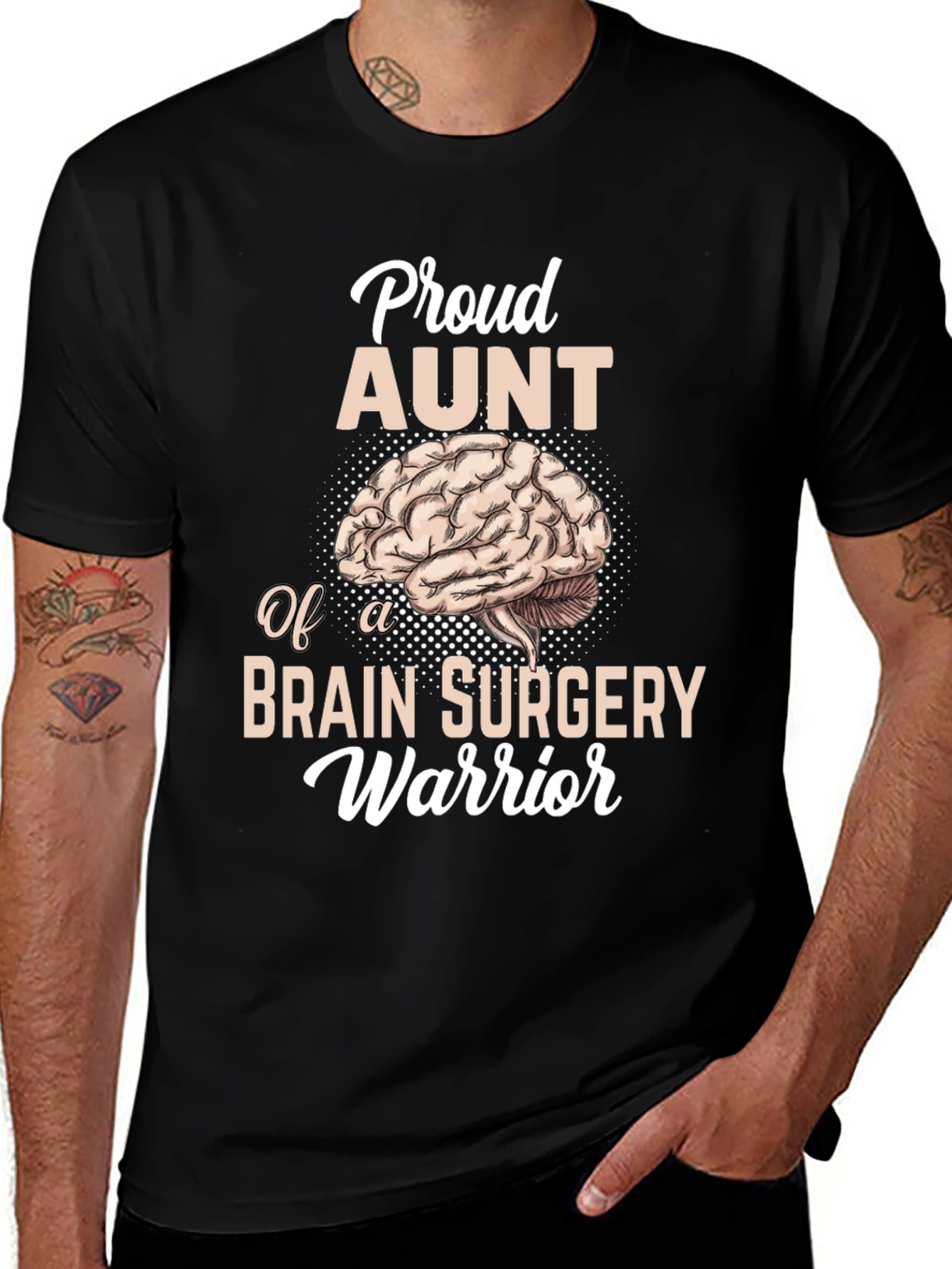 Proud Aunt Brain Surgery Warrior T-Shirt