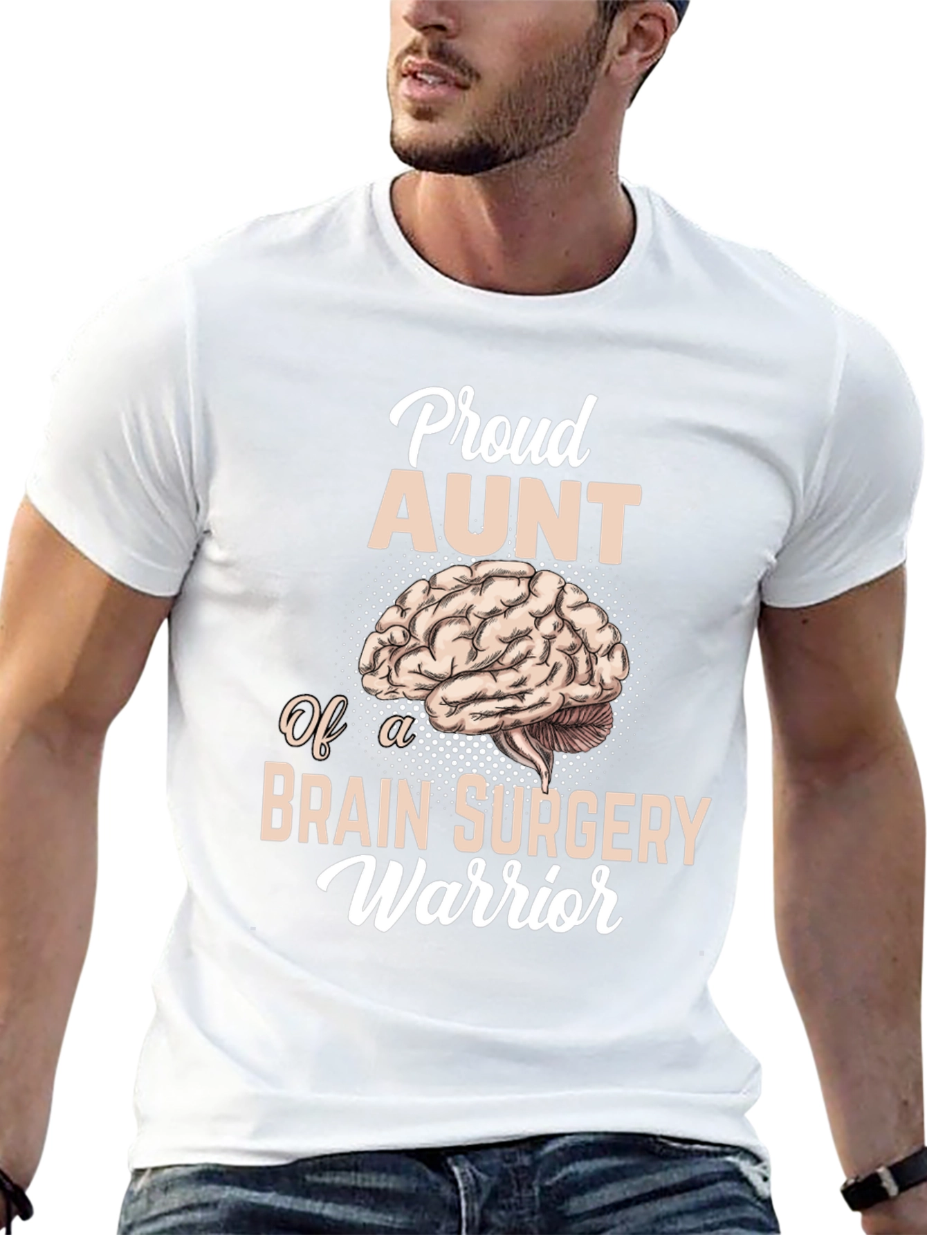 Proud Aunt Brain Surgery Warrior T-Shirt