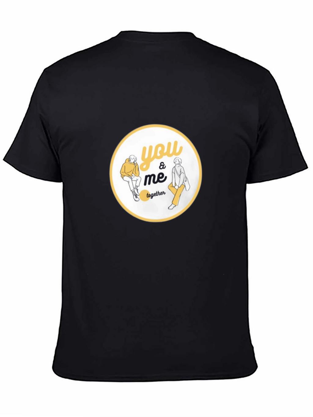 You & Me Together Graphic Black T-Shirt