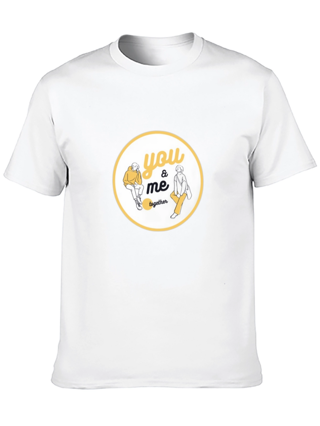 You & Me Together Graphic Black T-Shirt