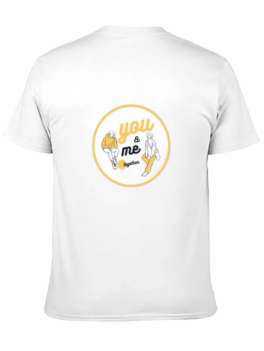 You & Me Together Graphic Black T-Shirt