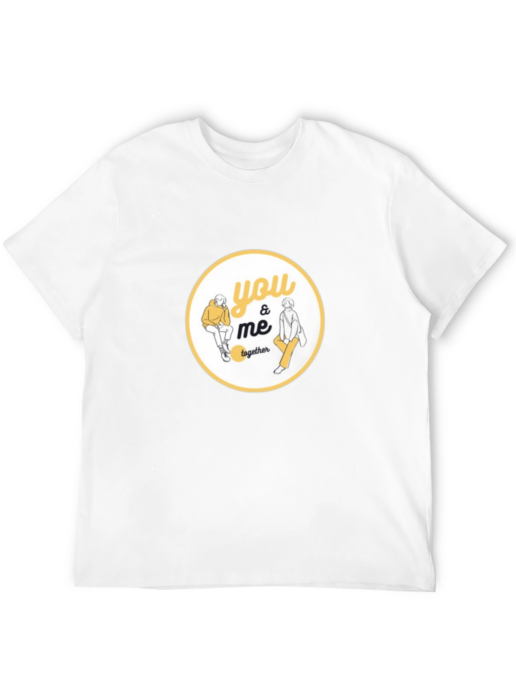 You & Me Together Graphic Black T-Shirt