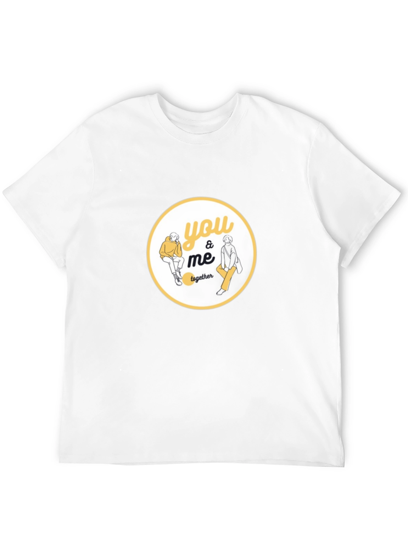 You & Me Together Graphic Black T-Shirt