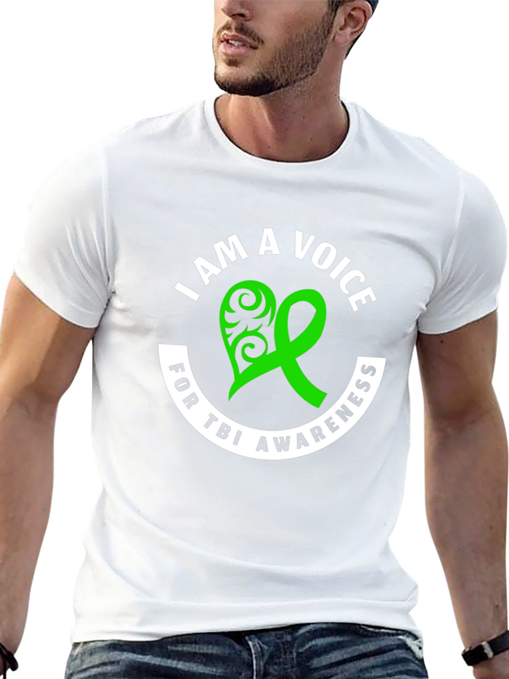 TBI Awareness Ribbon Graphic T-Shirt