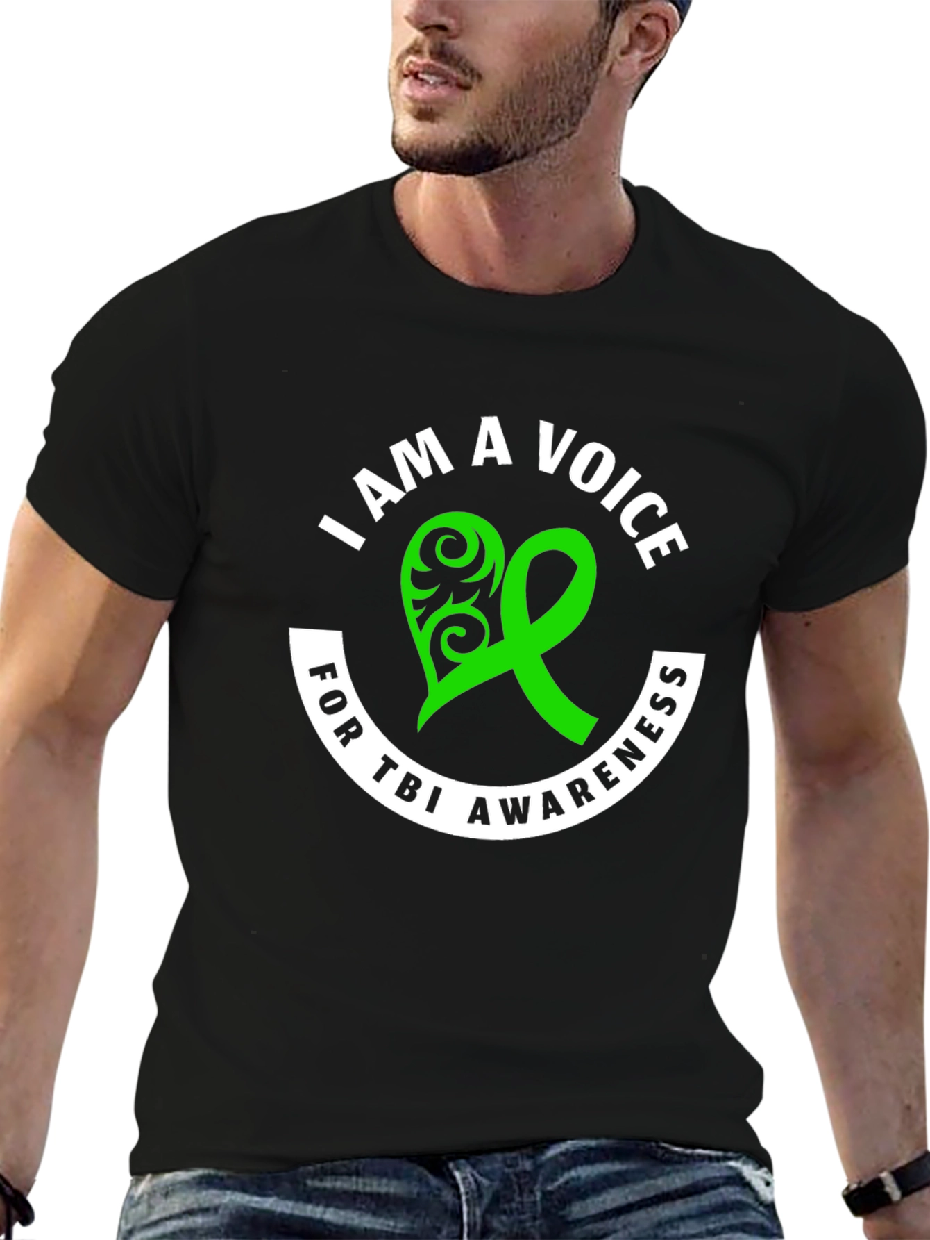 TBI Awareness Ribbon Graphic T-Shirt